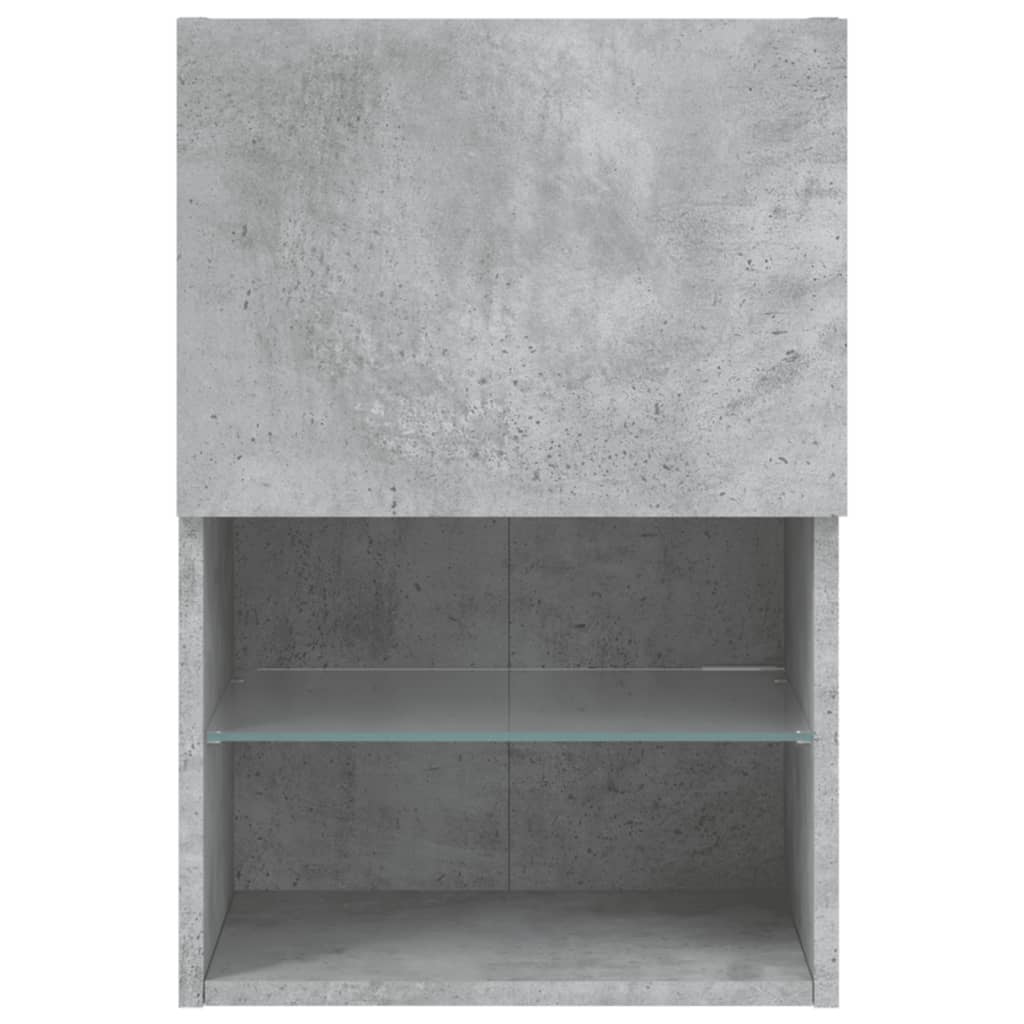 TV-Schrank mit LED-Leuchten Betongrau 40,5x30x60 cm