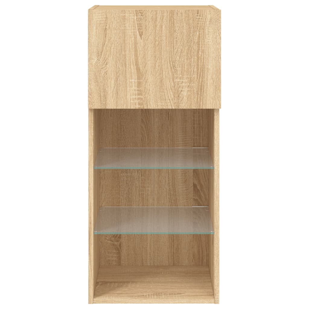 TV-Schrank mit LED-Leuchten Sonoma-Eiche 40,5x30x90 cm