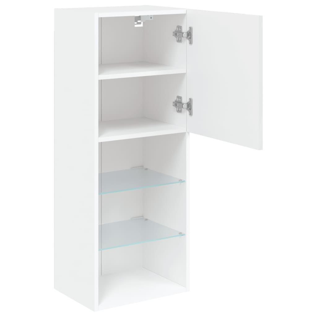 TV-Schrank mit LED-Leuchten Weiß 40,5x30x102 cm