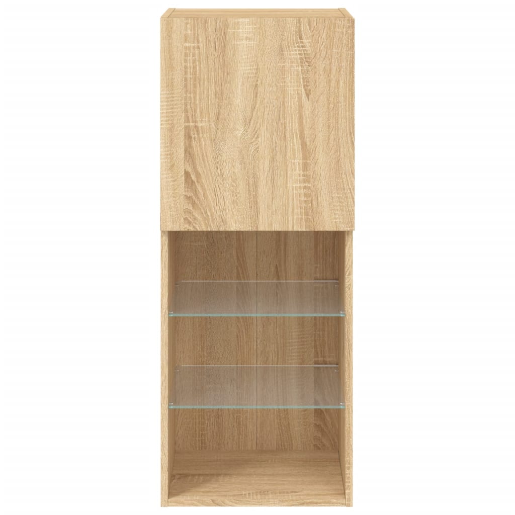 TV-Schrank mit LED-Leuchten Sonoma-Eiche 40,5x30x102 cm