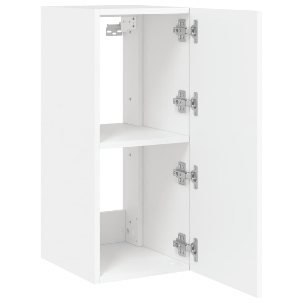 TV-Wandschrank mit LED-Leuchten Weiß 30,5x35x70 cm