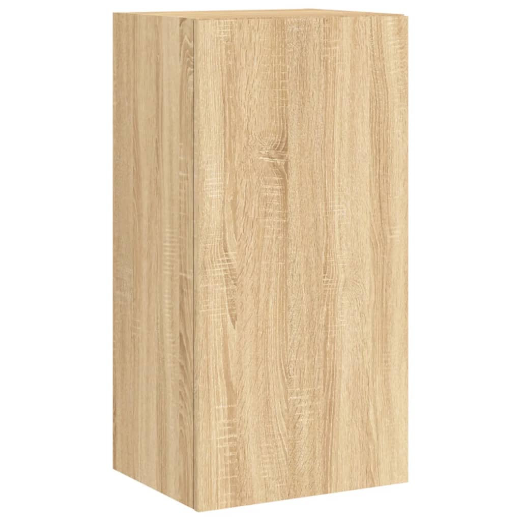 TV-Wandschrank mit LED-Leuchten Sonoma-Eiche 40,5x35x80 cm