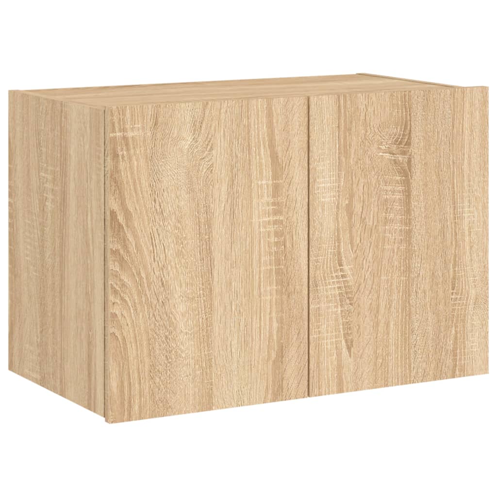 TV-Wandschrank mit LED-Leuchten Sonoma-Eiche 60x35x41 cm