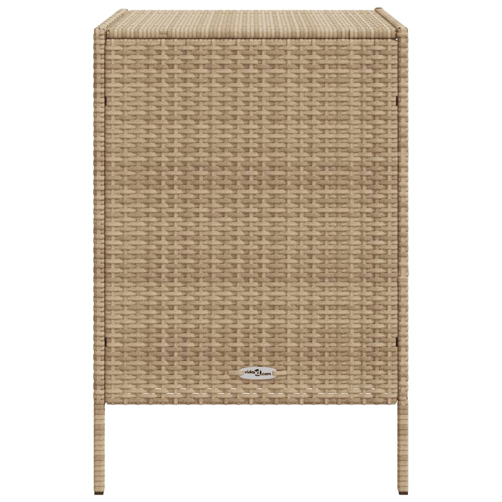 Gartenschrank Beige 55x59x80 cm Poly Rattan