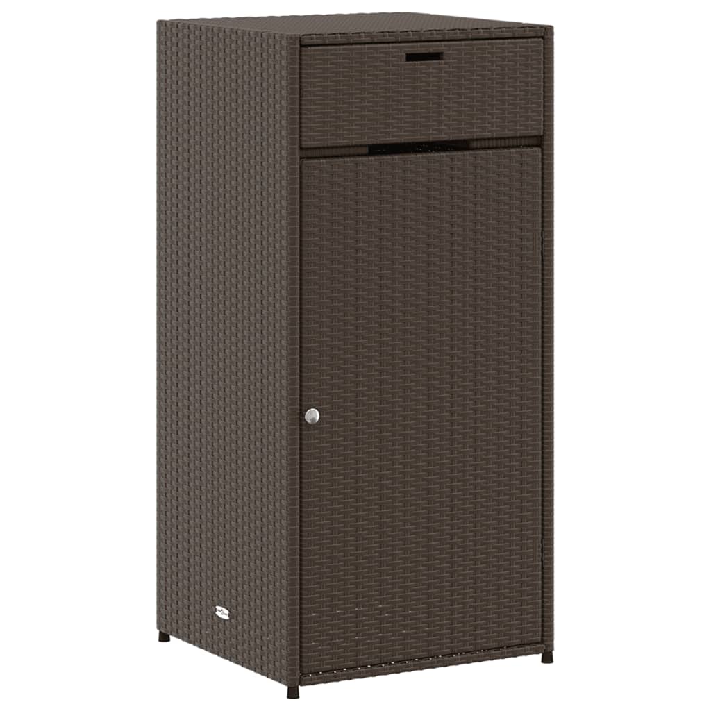 Gartenschrank Braun 55x55x111 cm Poly Rattan