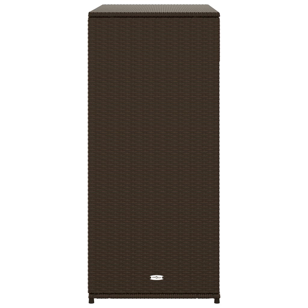 Gartenschrank Braun 105x55x113 cm Poly Rattan