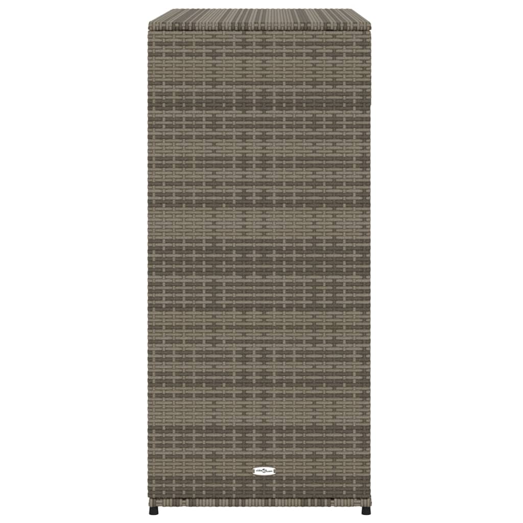 Gartenschrank Grau 105x55x113 cm Poly Rattan