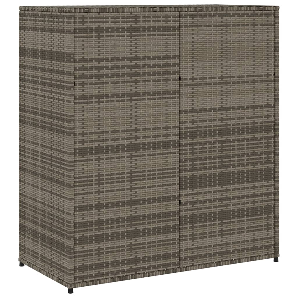 Gartenschrank Grau 105x55x113 cm Poly Rattan