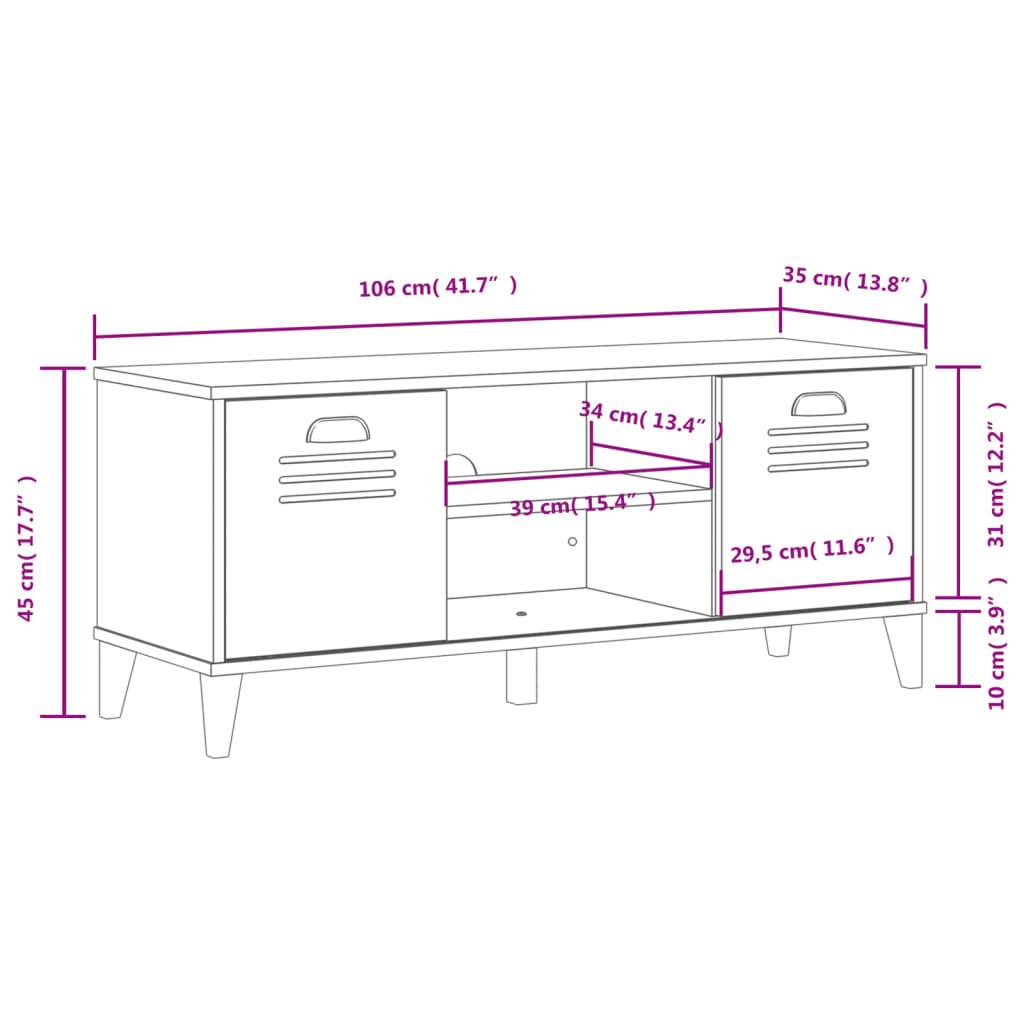 Schuhbank VIKEN Schwarz 106x35x45 cm Holzwerkstoff