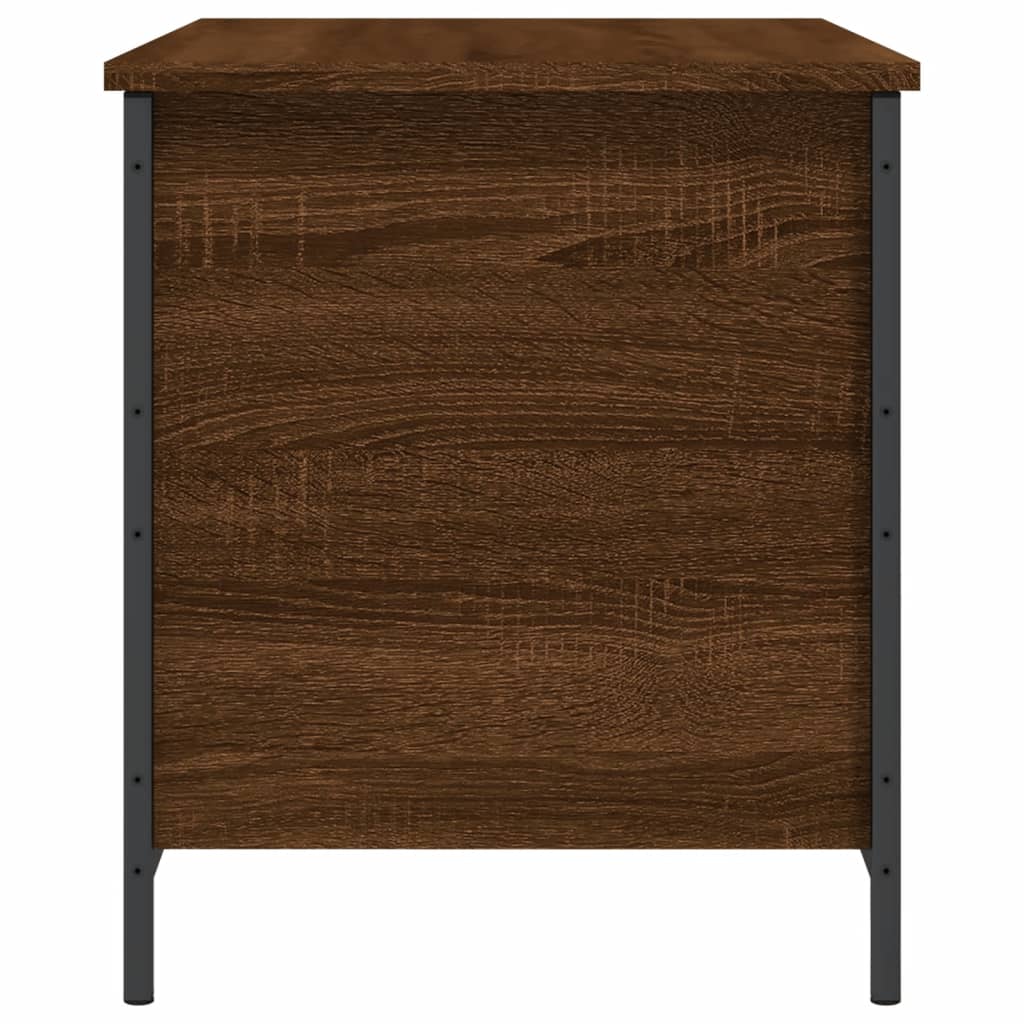 Sitzbank mit Stauraum Braun Eiche 80x42,5x50 cm Holzwerkstoff