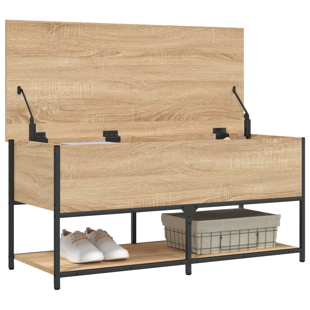 Sitzbank mit Stauraum Sonoma-Eiche 100x42,5x47 cm Holzwerkstoff