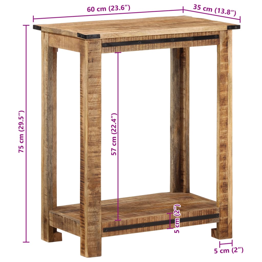 Konsolentisch 60x35x75 cm Massivholz Mango