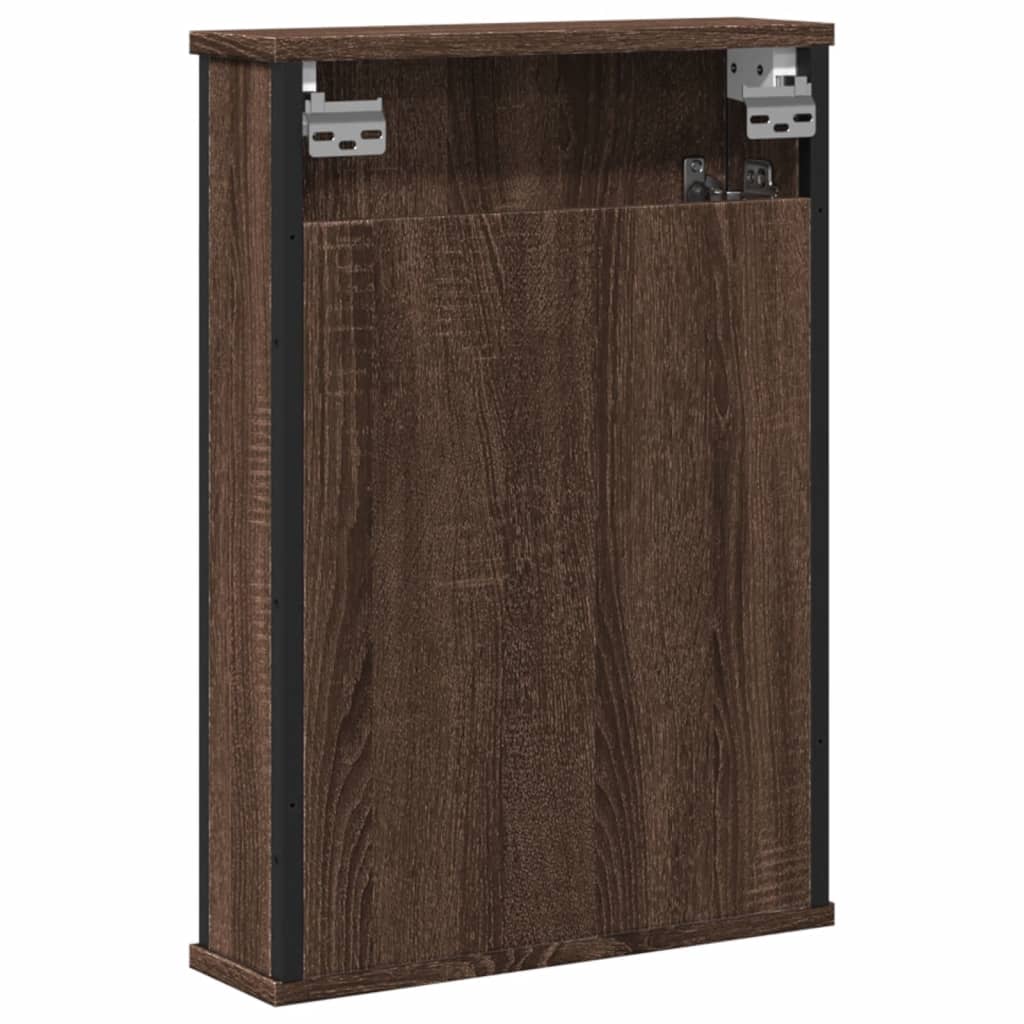 Bad-Spiegelschrank Braun Eiche-Optik 42x12x60cm Holzwerkstoff