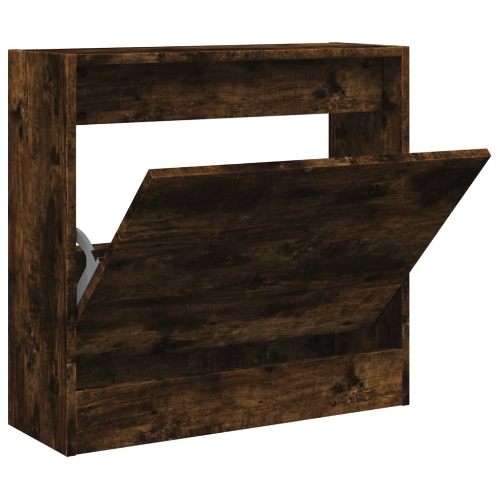 Schuhschrank Räuchereiche 60x21x57 cm Holzwerkstoff