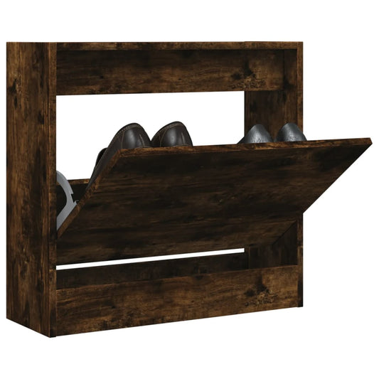 Schuhschrank Räuchereiche 60x21x57 cm Holzwerkstoff