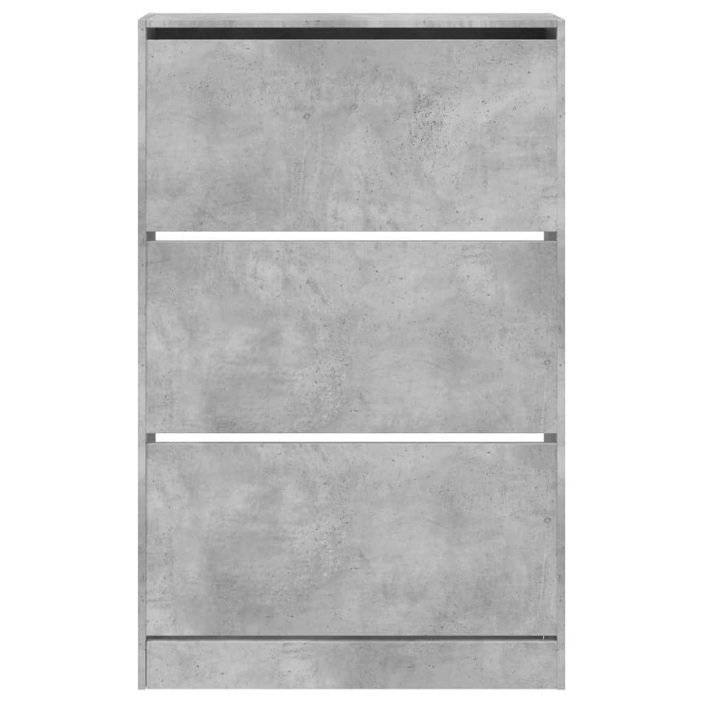 Schuhschrank Betongrau 80x21x125,5 cm Holzwerkstoff