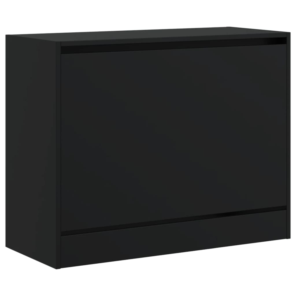 Schuhschrank Schwarz 80x34x63 cm Holzwerkstoff