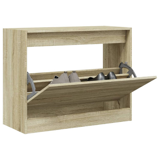 Schuhschrank Sonoma-Eiche 80x34x63 cm Holzwerkstoff