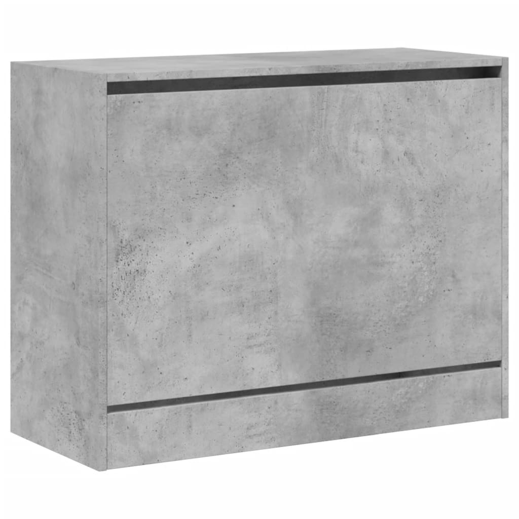 Schuhschrank Betongrau 80x34x63 cm Holzwerkstoff