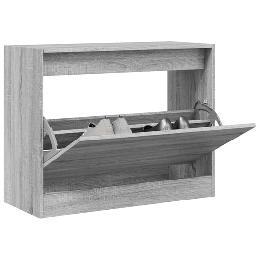 Schuhschrank Grau Sonoma 80x34x63 cm Holzwerkstoff