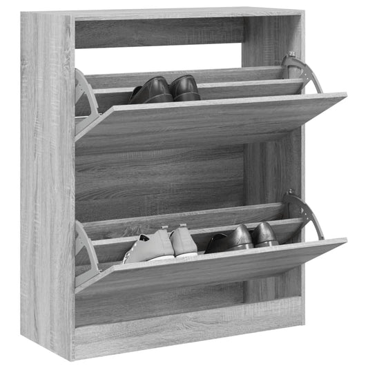 Schuhschrank Grau Sonoma 80x34x96,5 cm Holzwerkstoff