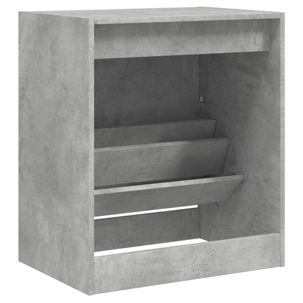 Schuhschrank Betongrau 60x42x69 cm Holzwerkstoff