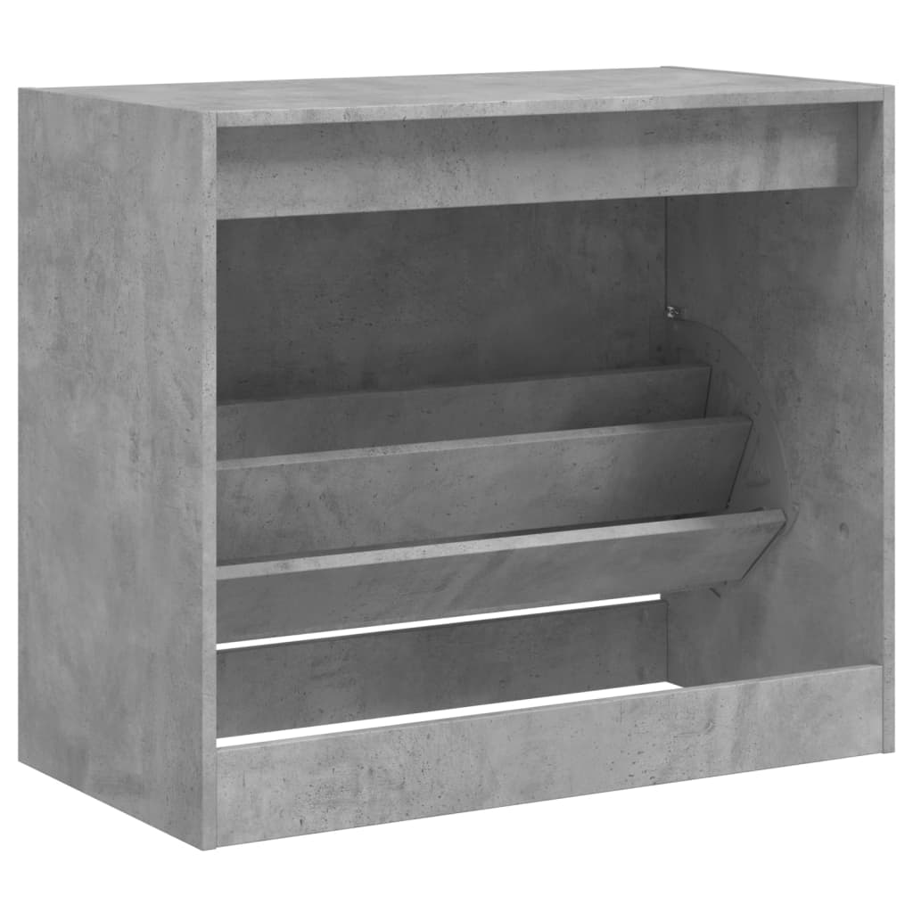 Schuhschrank Betongrau 80x42x69 cm Holzwerkstoff