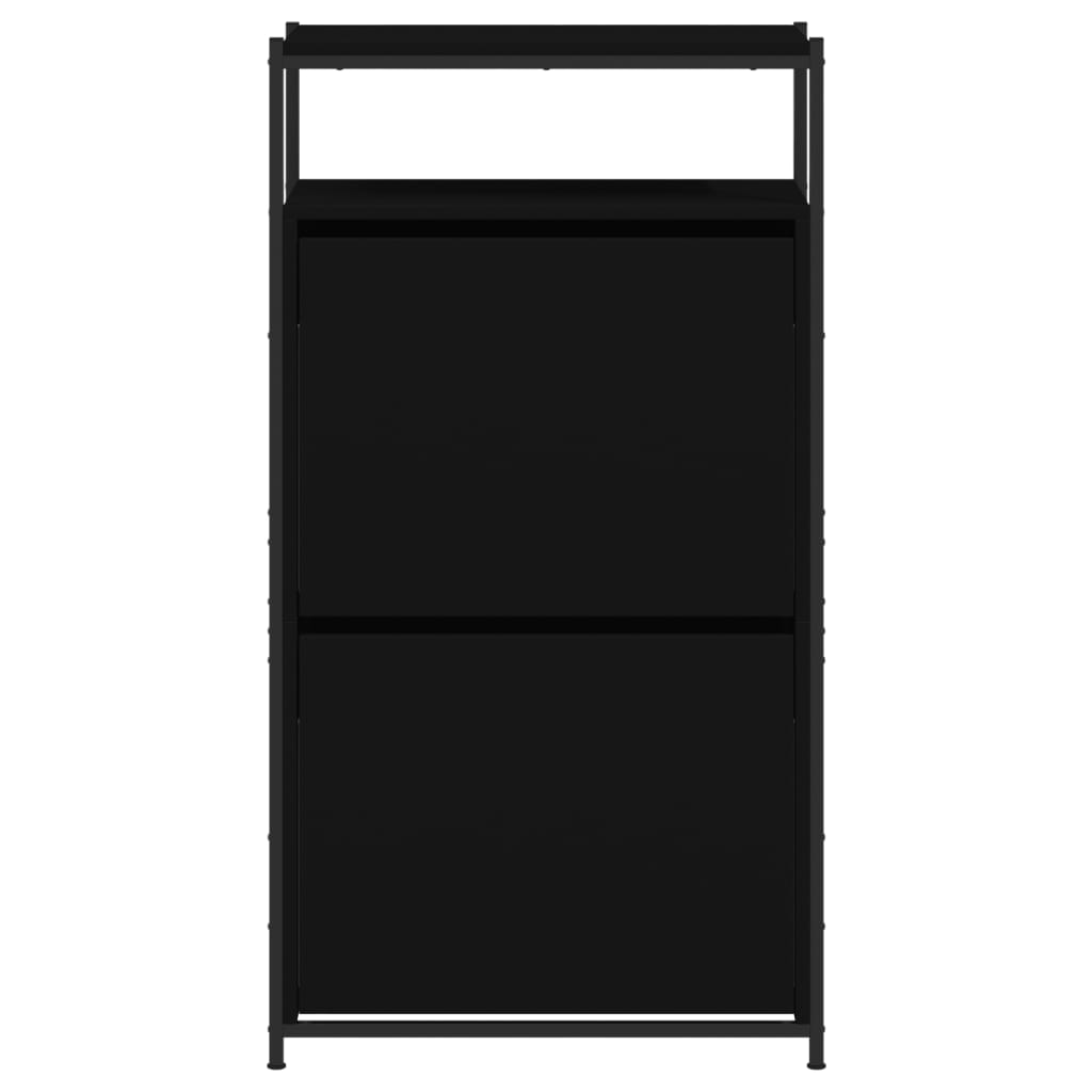 Schuhschrank Schwarz 60x34x112 cm Holzwerkstoff