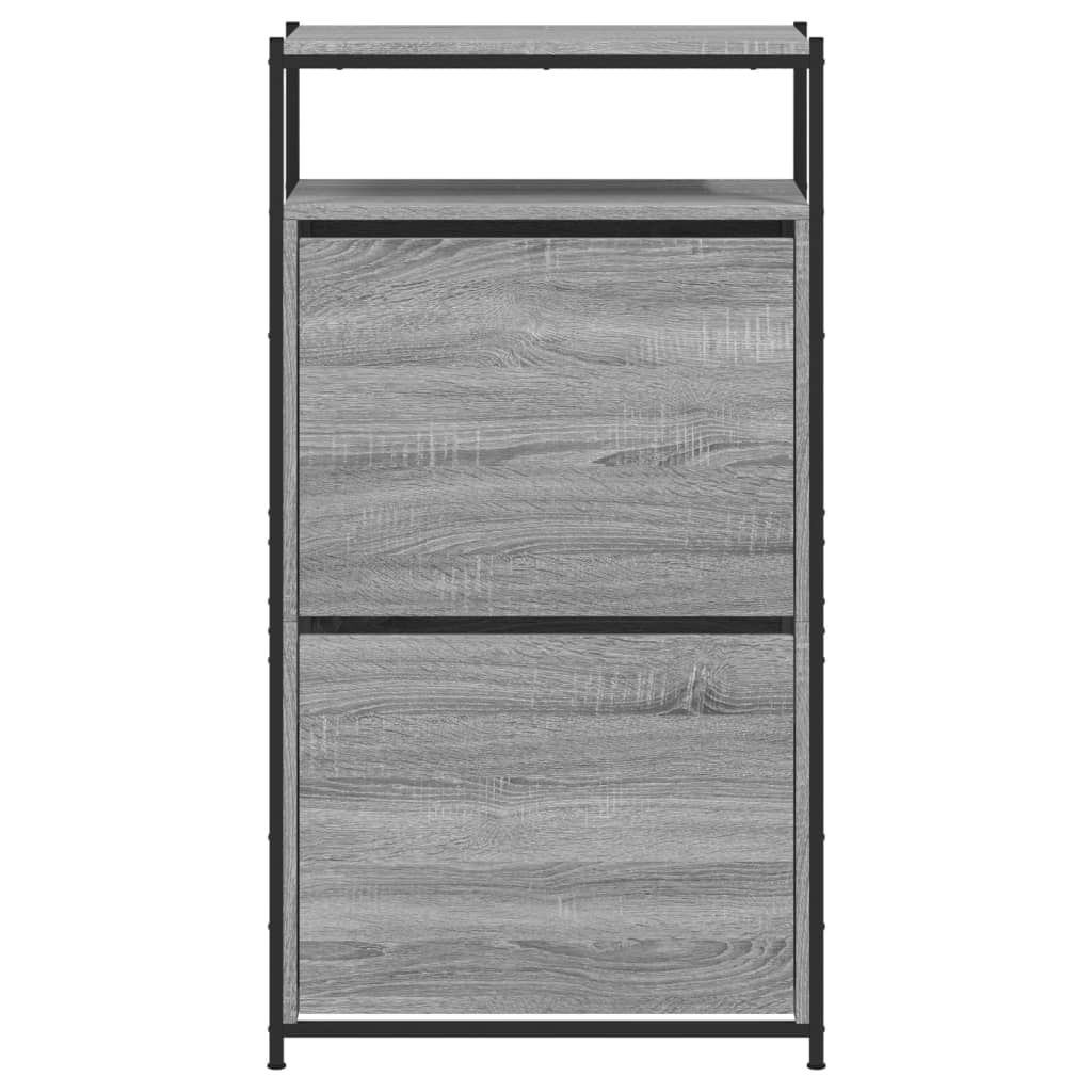 Schuhschrank Grau Sonoma 60x34x112 cm Holzwerkstoff