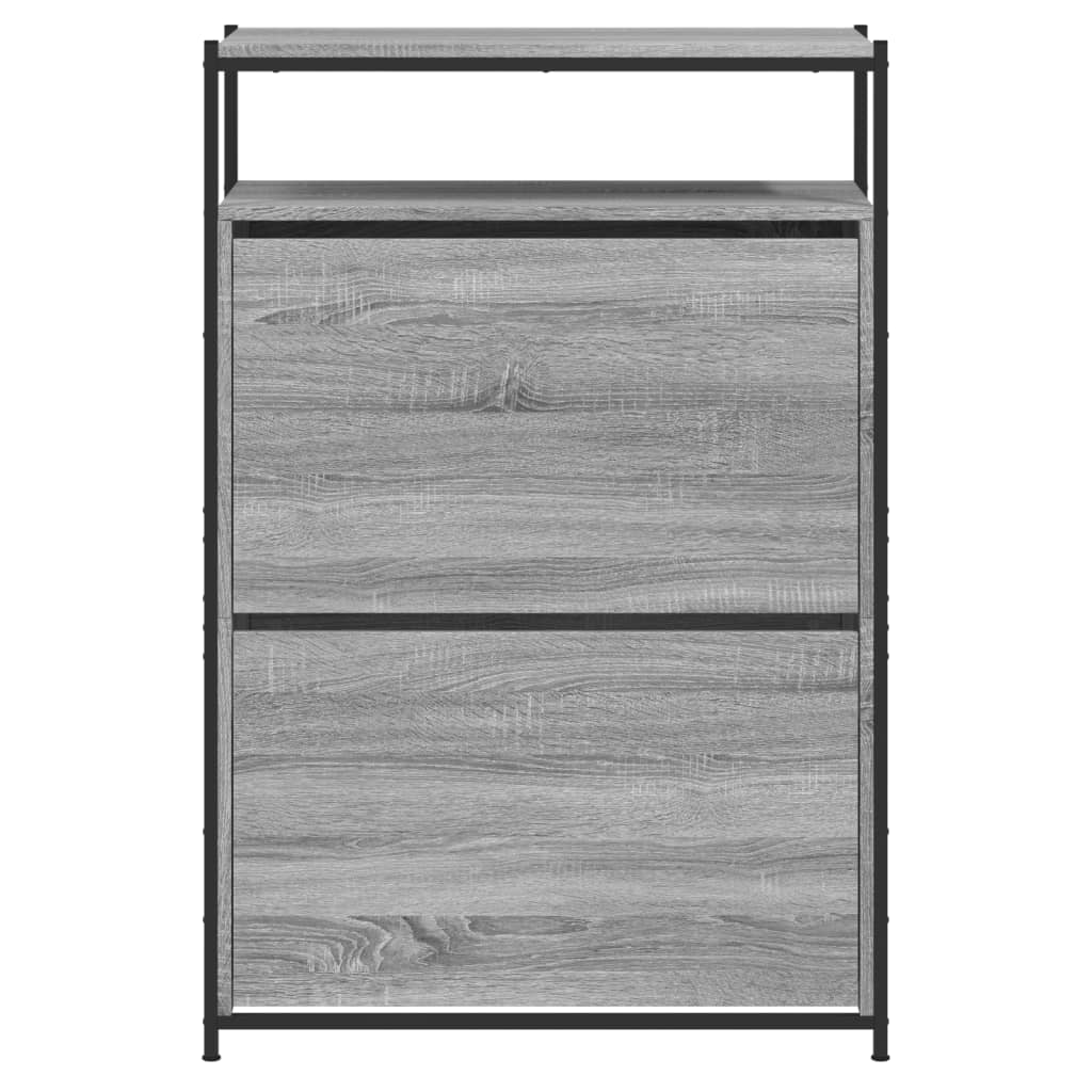 Schuhschrank Grau Sonoma 75x34x112 cm Holzwerkstoff