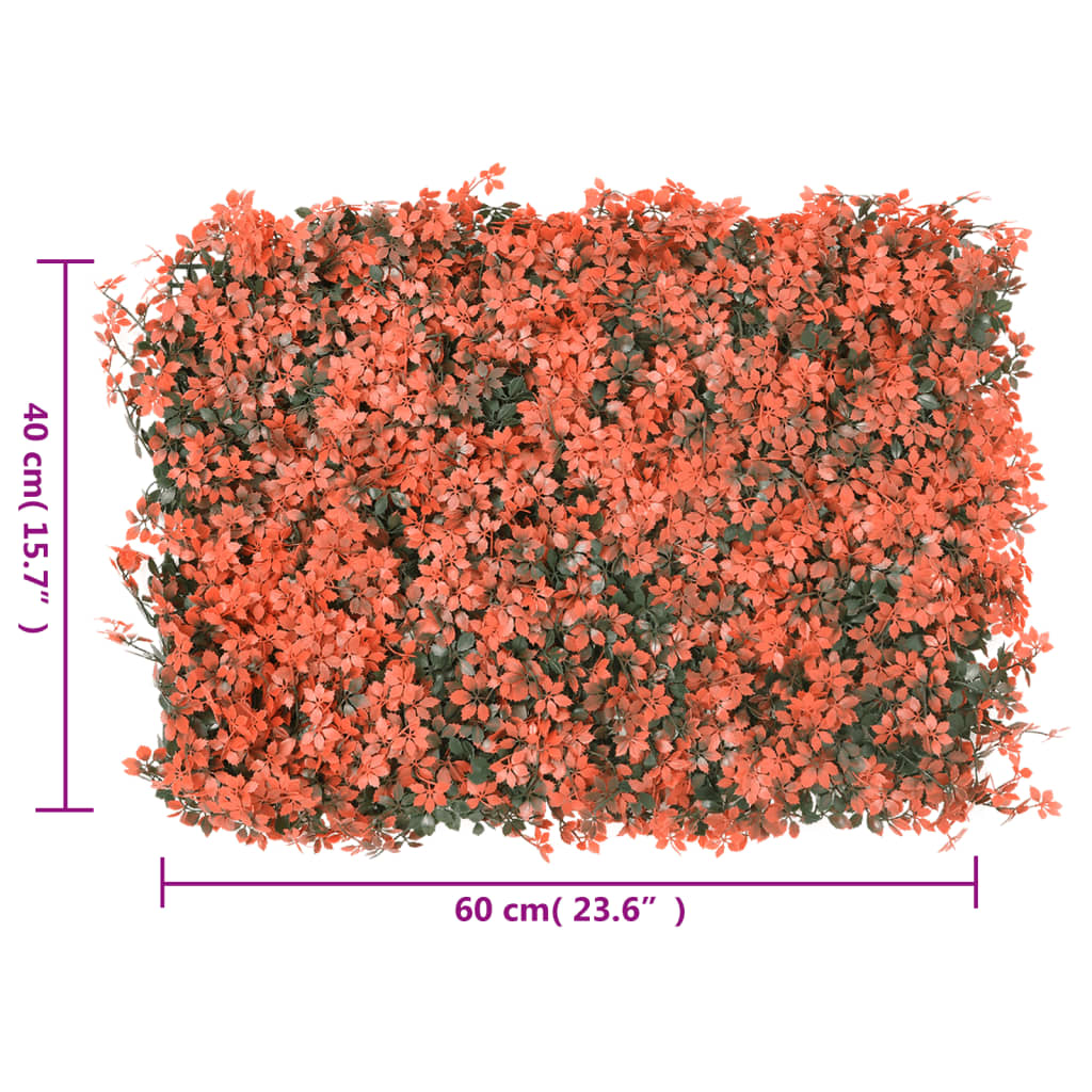  vidaXL Ahornblatt-Sichtschutz Künstlich 24 Stk. Hellrot 40x60 cm