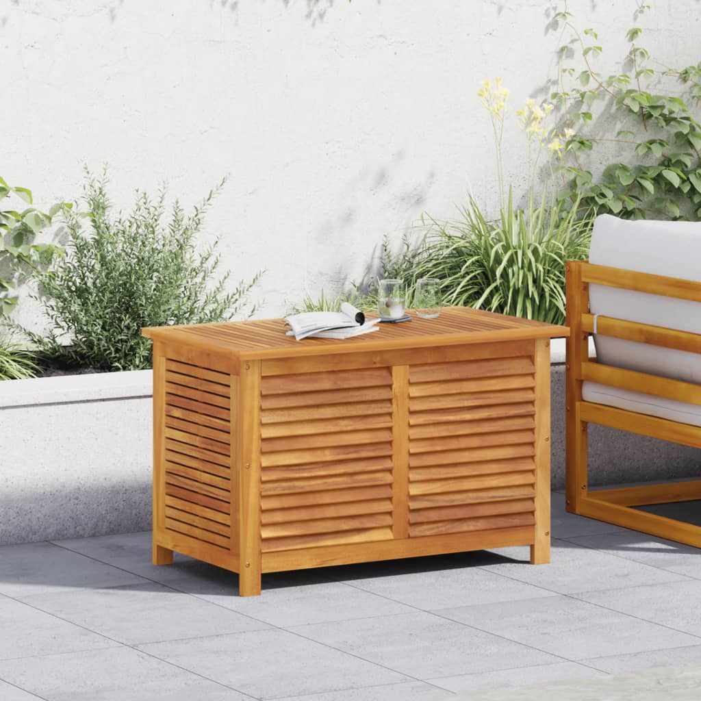 Gartenbox mit Lüftungsschlitzen 90x50x56 cm Massivholz Akazie