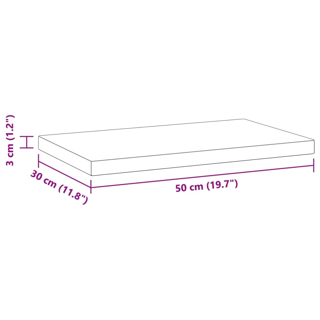 Wandregale 2 Stk. 50x30x3 cm Silbern Edelstahl