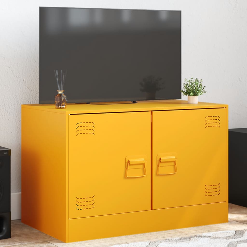 TV-Schrank Senfgelb 67x39x44 cm Stahl