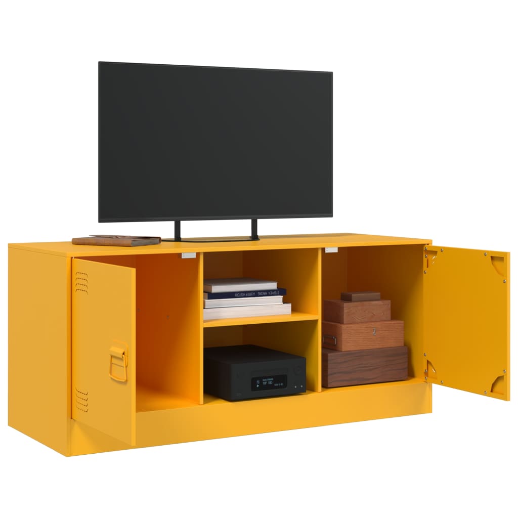 TV-Schrank Senfgelb 99x39x44 cm Stahl