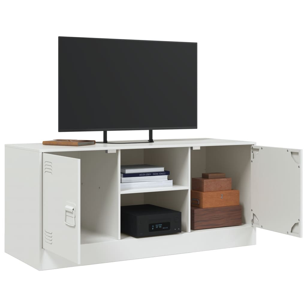 TV-Schrank Weiß 99x39x44 cm Stahl