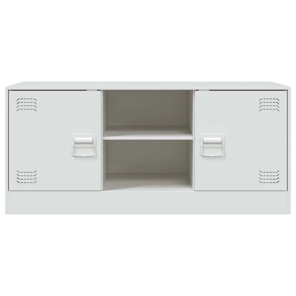 TV-Schrank Weiß 99x39x44 cm Stahl