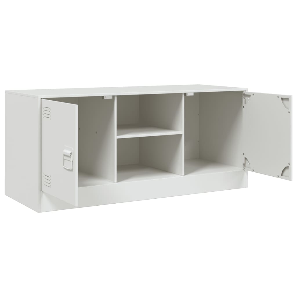 TV-Schrank Weiß 99x39x44 cm Stahl