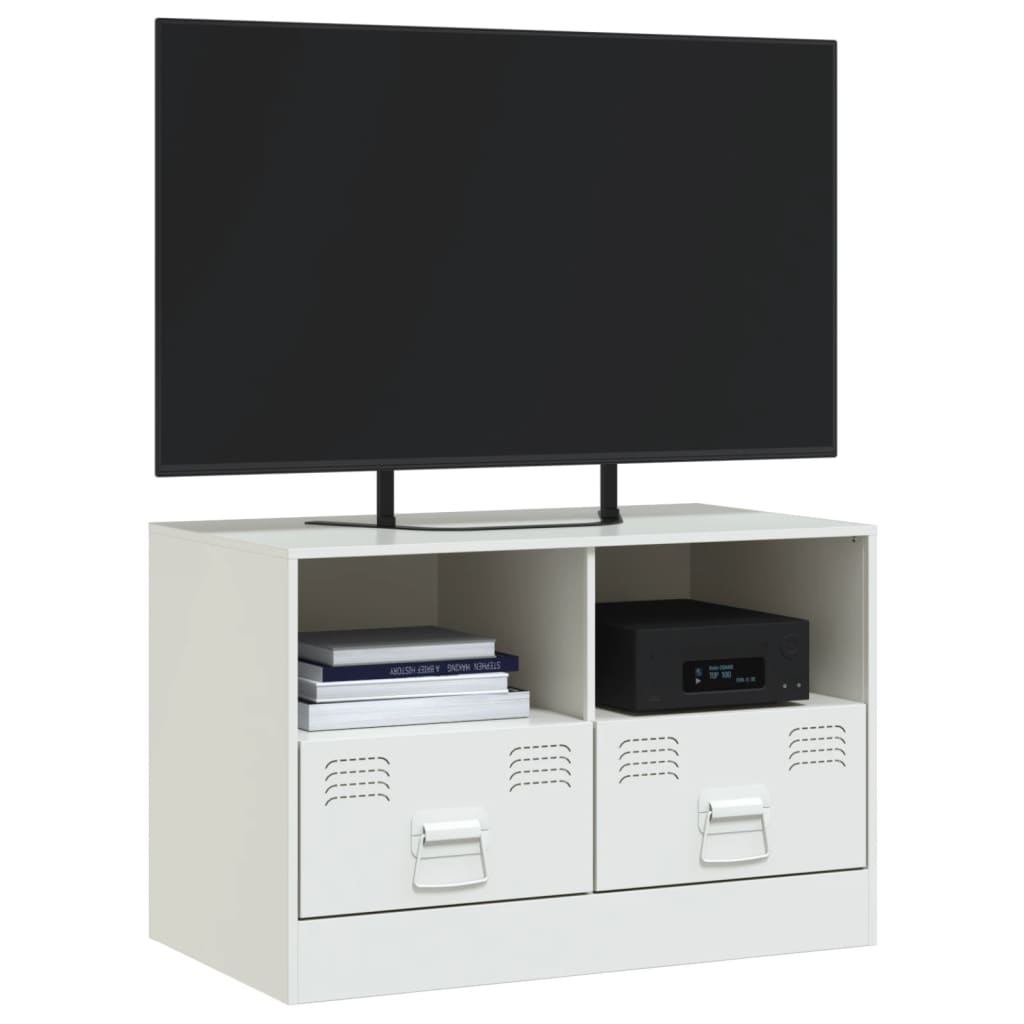 TV-Schrank Weiß 67x39x44 cm Stahl