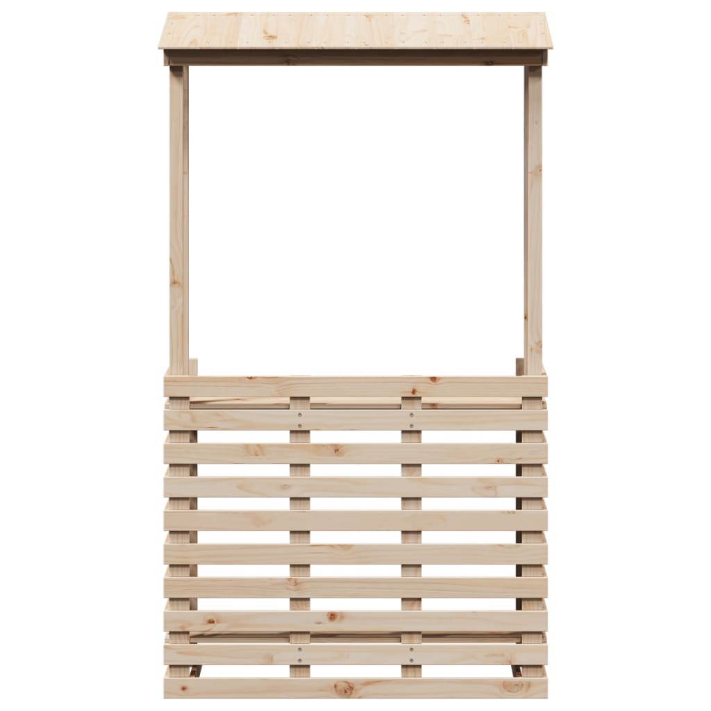 Gartenbar mit Dach 112,5x57x195,5 cm Massivholz Kiefer