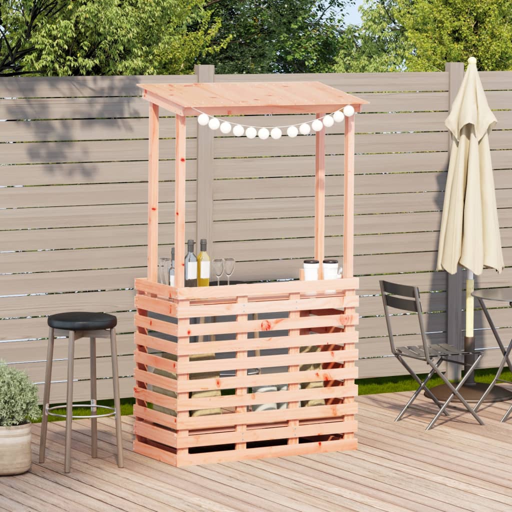 Gartenbar mit Dach 112,5x57x195,5 cm Massivholz Kiefer