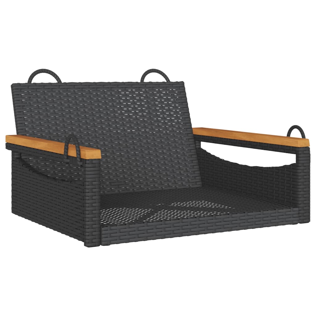 Hängesessel Schwarz 63x62x40 cm Poly Rattan