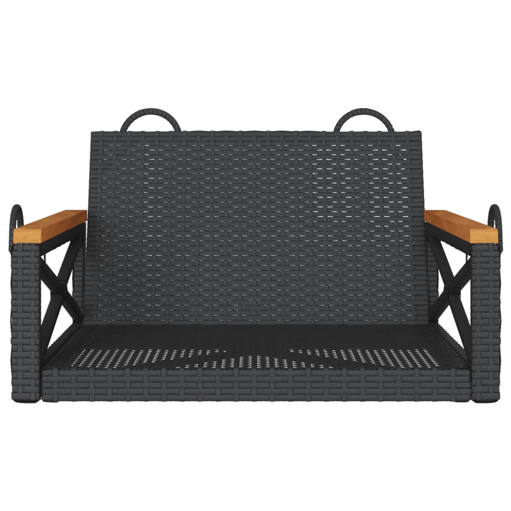 Hängesessel Schwarz 63x62x40 cm Poly Rattan