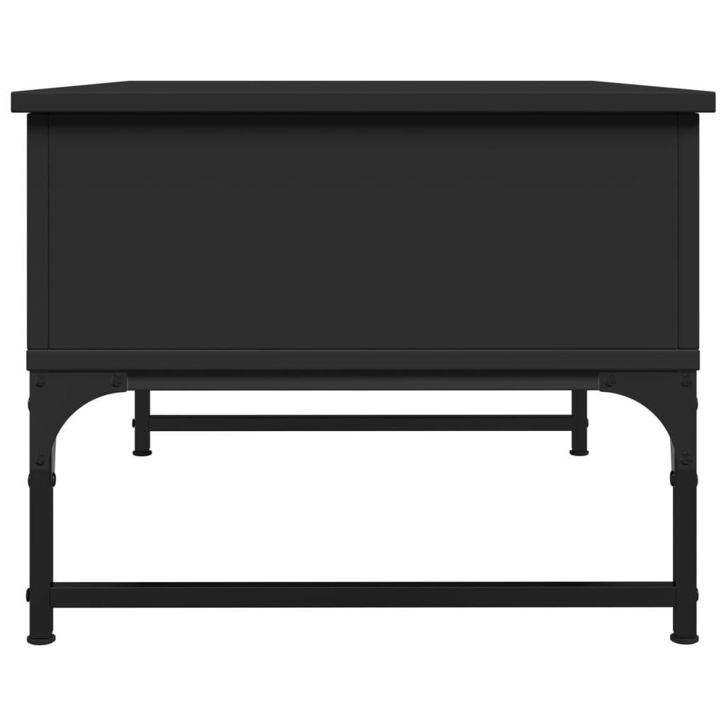 Couchtisch Schwarz 70x50x40 cm Holzwerkstoff und Metall