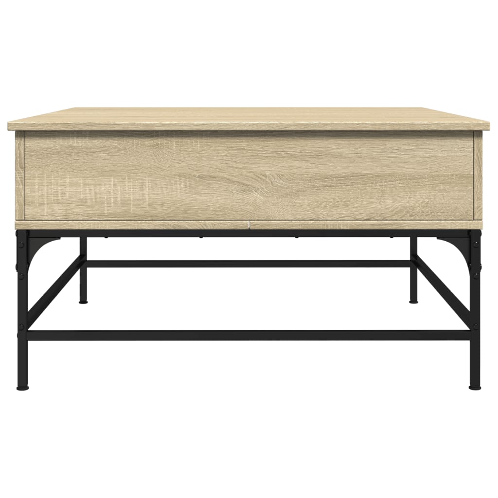 Couchtisch Sonoma-Eiche 80x80x45 cm Holzwerkstoff und Metall