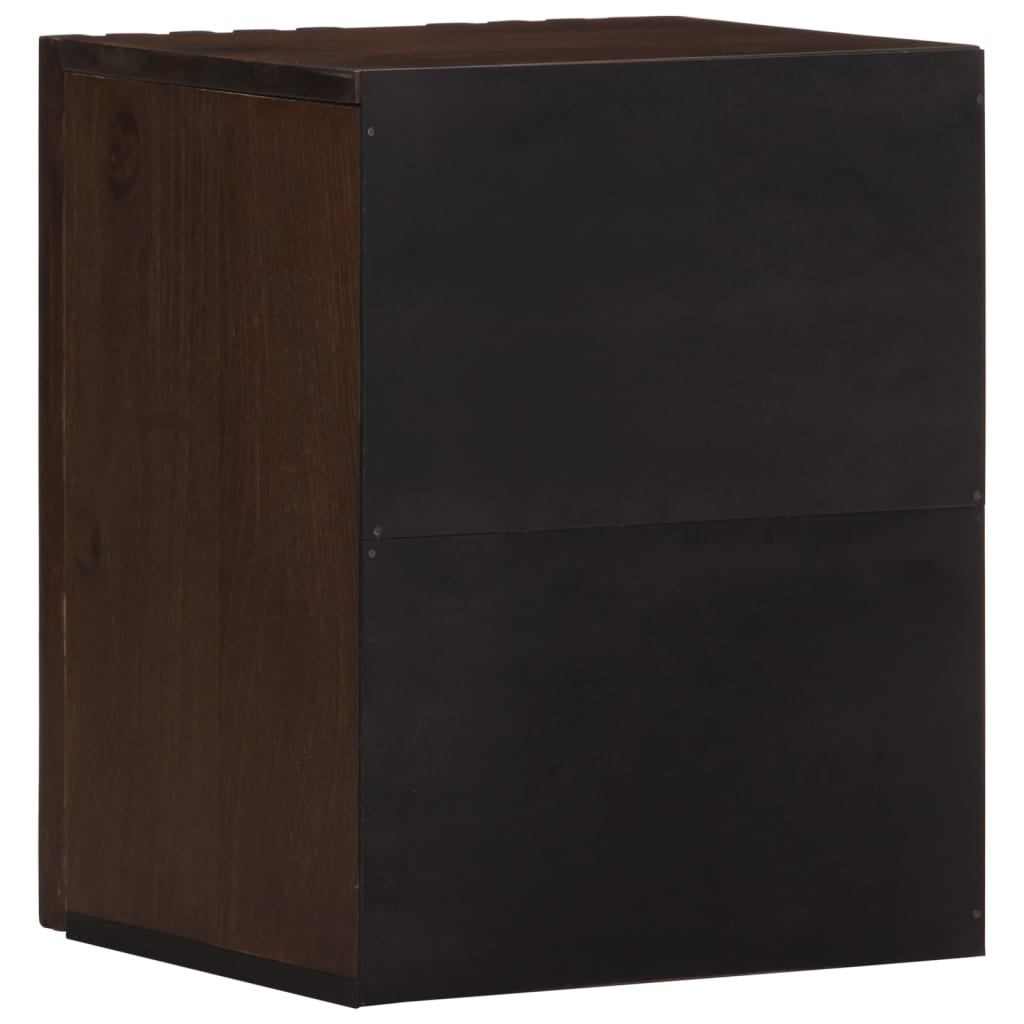 Bad-Wandschrank 38x34x48 cm Braun Massivholz Mango