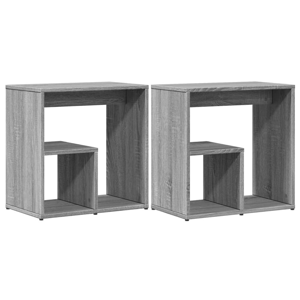 Beistelltische 2 Stk. Grau Sonoma 50x30x50 cm Holzwerkstoff