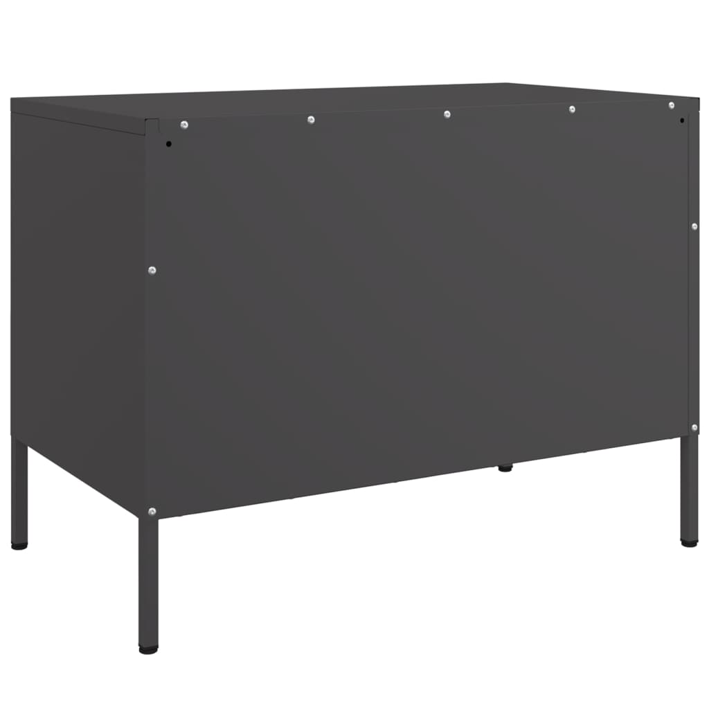 TV-Schrank Schwarz 68x39x50,5 cm Stahl