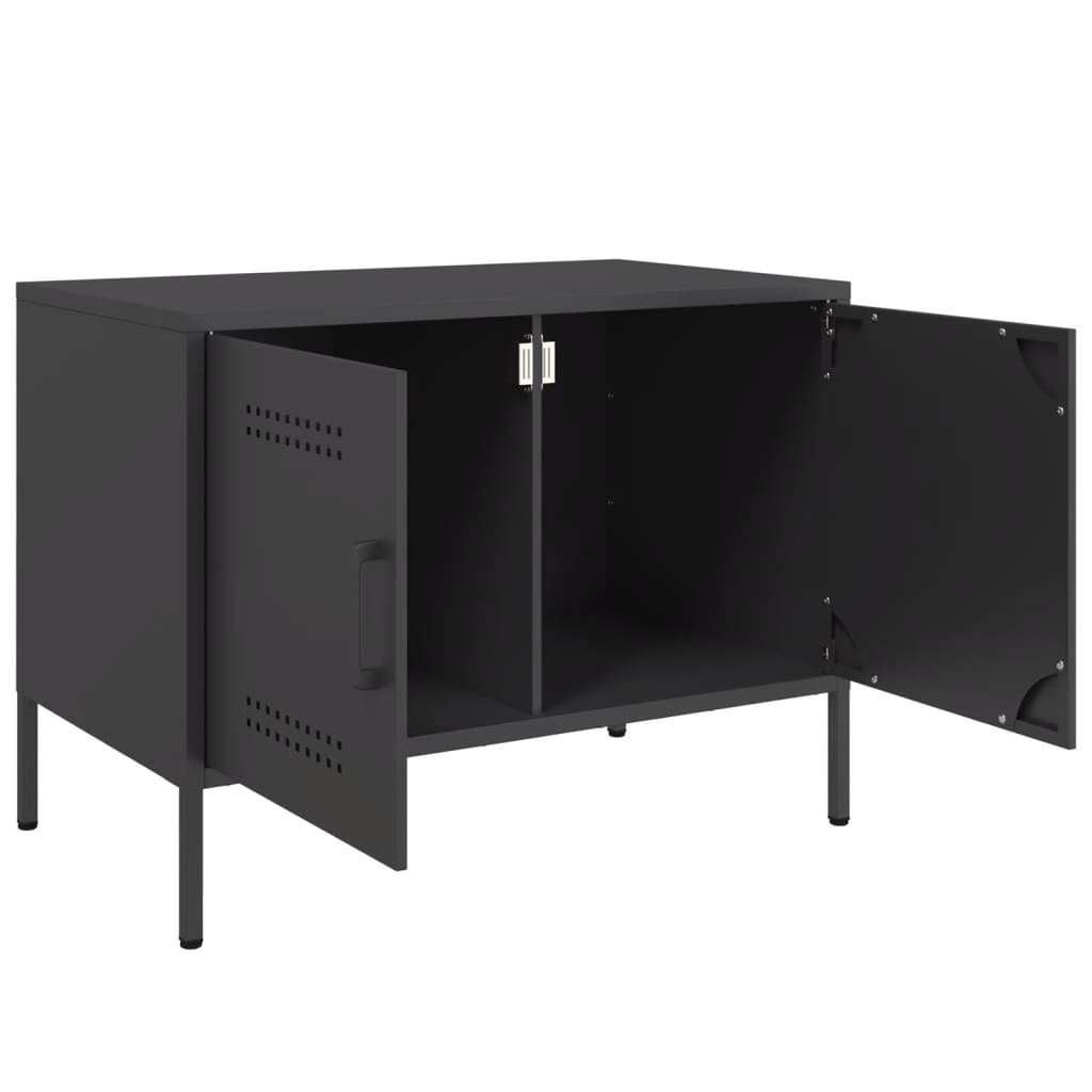 TV-Schrank Schwarz 68x39x50,5 cm Stahl