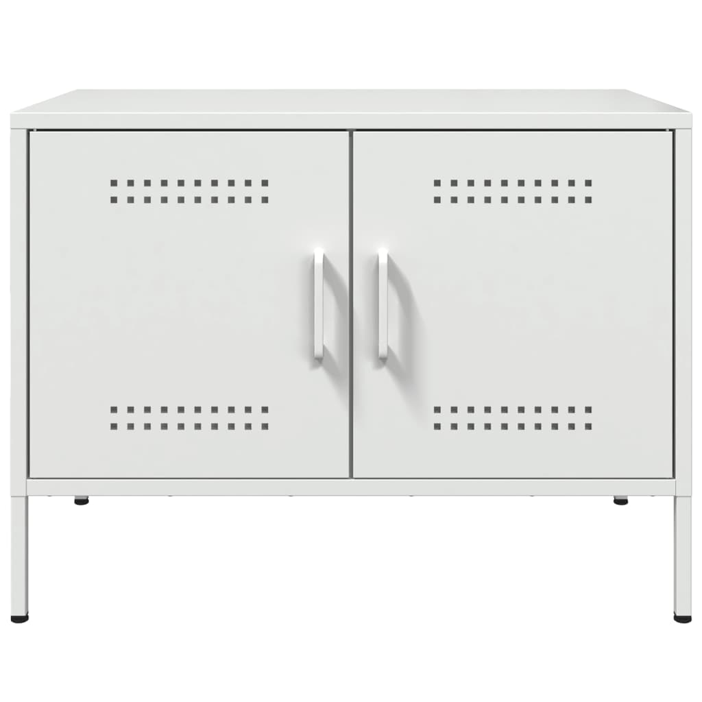 TV-Schrank Weiß 68x39x50,5 cm Stahl